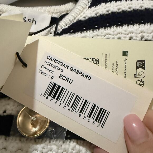 New BA&SH Gaspard Cardigan Sweater - Picture 7 of 8